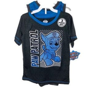 6 Paw Patrol 3piece Set outfit chase German Shepherd